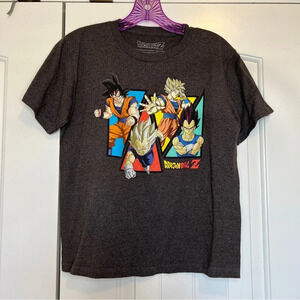 Dragon Ball Z Anime Tee Characters Goku and Vegeta Super Saiyan Forms Desig, M